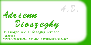adrienn dioszeghy business card