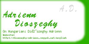 adrienn dioszeghy business card